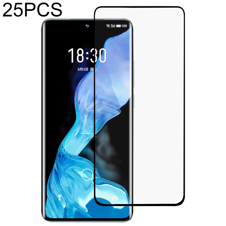 

For Meizu 18 25 PCS 3D Curved Edge Full Screen Tempered Glass Film(Black)