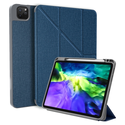 

Mutural Transformers Series PC + PU Horizontal Flip Leather Case with Holder & Sleep / Wake-up Function For iPad Pro 12.9 (2021) / (2020)(Blue)