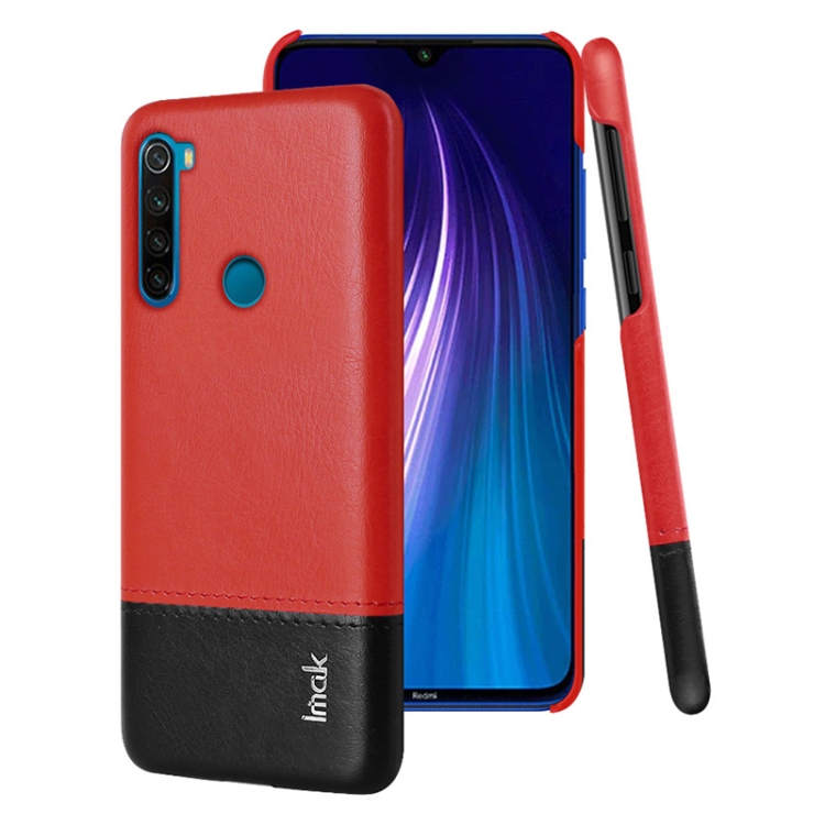 

For Xiaomi Redmi Note 8 IMAK Ruiyi Series Concise Slim PU + PC Protective Case(Black+Red)