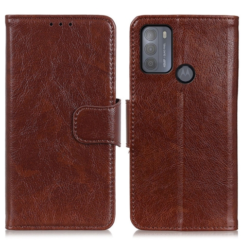 

For Motorola Moto G50 Nappa Texture Horizontal Flip Leather Case with Holder & Card Slots & Wallet(Brown)