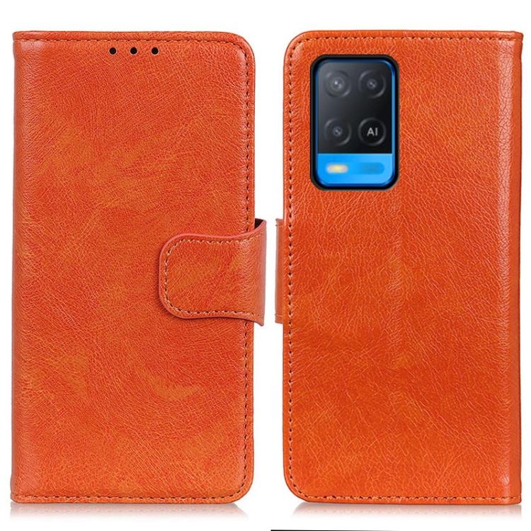 

For OPPO A54 4G Nappa Texture Horizontal Flip Leather Case with Holder & Card Slots & Wallet(Orange)