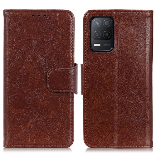 

For OPPO Realme V13 5G / 8 Pro 5G Nappa Texture Horizontal Flip Leather Case with Holder & Card Slots & Wallet(Brown)