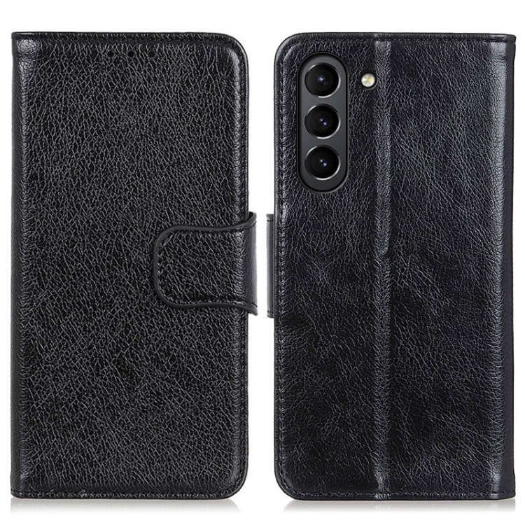 

For Samsung Galaxy S21 FE Nappa Texture Horizontal Flip Leather Case with Holder & Card Slots & Wallet(Black)
