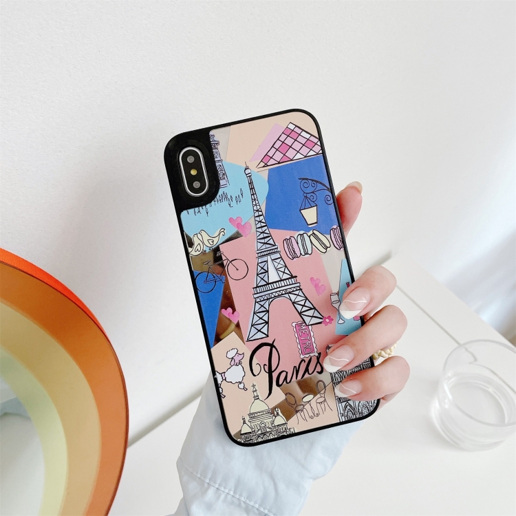 

Mirror Series Pattern Protective Case For iPhone XS / X(Eiffel Tower)