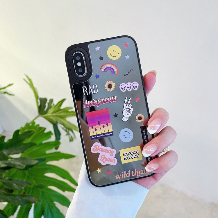 

Mirror Series Pattern Protective Case For iPhone XS Max(Rainbow Smile)