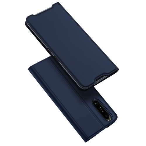 

For Sony Xperia 1 III DUX DUCIS Skin Pro Series Horizontal Flip PU + TPU Leather Case with Holder & Card Slots(Blue)