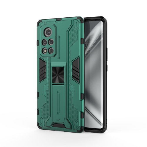 

For Honor V40 5G Supersonic PC + TPU Shock-proof Protective Case with Holder(Green)