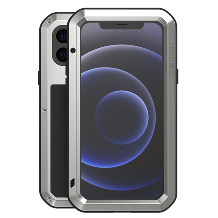 

LOVE MEI Metal Shockproof Waterproof Dustproof Protective Case For iPhone 12 mini(Silver)