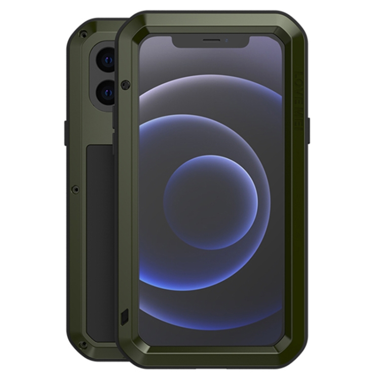 

LOVE MEI Metal Shockproof Waterproof Dustproof Protective Case For iPhone 12 mini(Army Green)