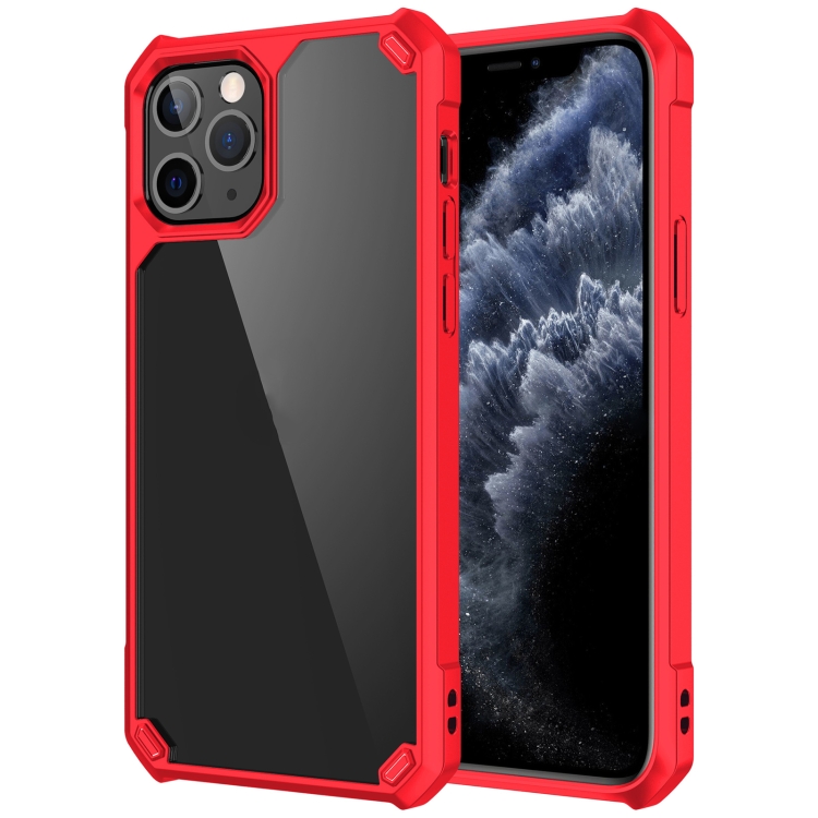 

Shockproof Glossy Acrylic + TPU Protective Case For iPhone 11 Pro Max(Red)