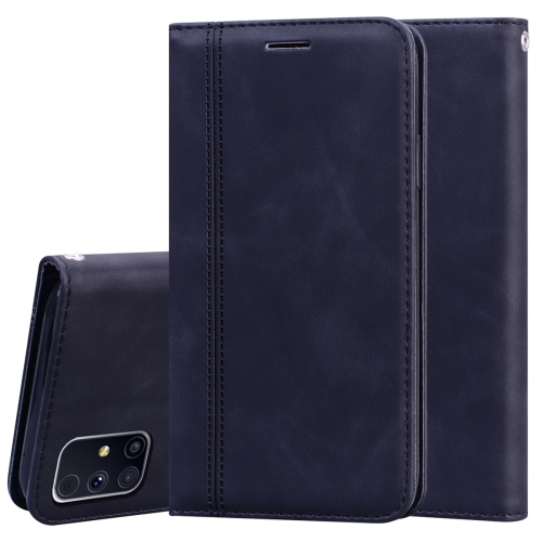 

For Samsung Galaxy M31s Frosted Business Magnetic Horizontal Flip PU Leather Case with Holder & Card Slot & Lanyard(Black)