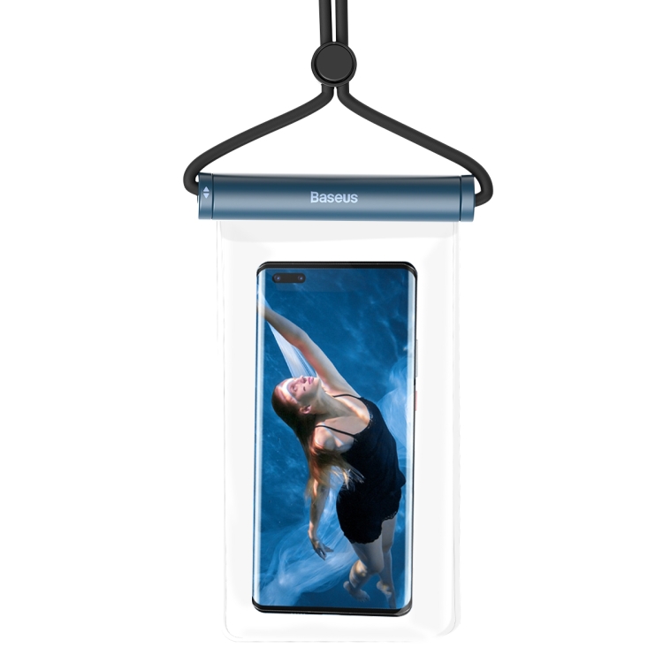 

Baseus Cylinder Slide-cover Waterproof Bag For Smart Phones Below 7.2 inch(Navy Blue)