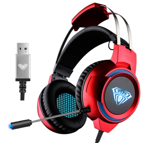 

AULA G91 7.1 Channel USB LED Gaming Headset with Mic(Red)