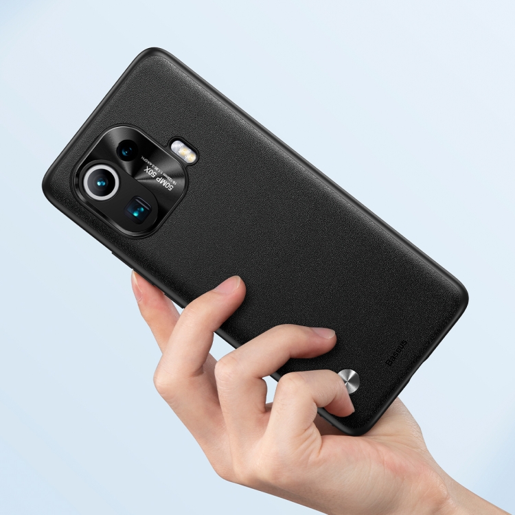 

For Xiaomi Mi 11 Pro Baseus Alloy Leather Protective Case(Black)