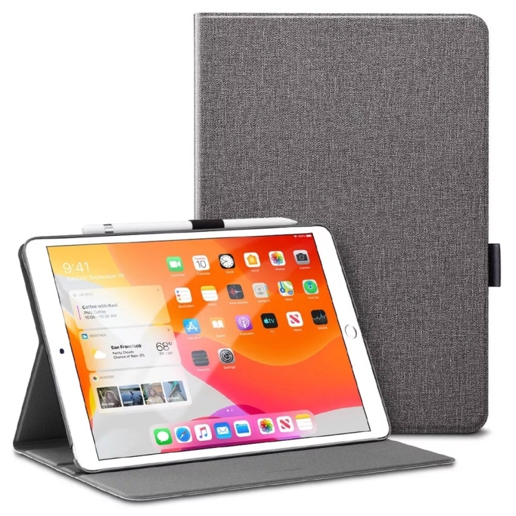 

ESR For iPad 10.2 inch Simplicity Series PC + PU Horizontal Flip Leather Case with Holder & Pen Slot & Sleep / Wake-up Function(Grey)