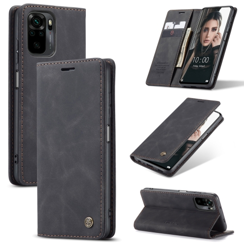 

For Xiaomi Redmi Note 10 / Note 10s CaseMe 013 Multifunctional Horizontal Flip Leather Case with Holder & Card Slot & Wallet(Black)