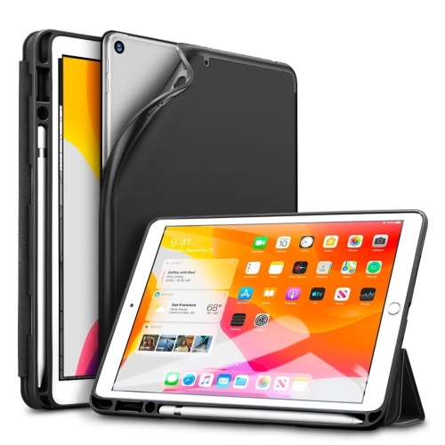 

ESR For iPad 10.2 inch Rebound Serie TPU + PU Horizontal Flip Leather Case with Holder & Pen Slot & Sleep / Wake-up Function(Black)