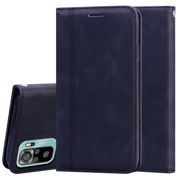 

For Xiaomi Redmi Note 10 4G Frosted Business Magnetic Horizontal Flip PU Leather Case with Holder & Card Slot & Lanyard(Black)
