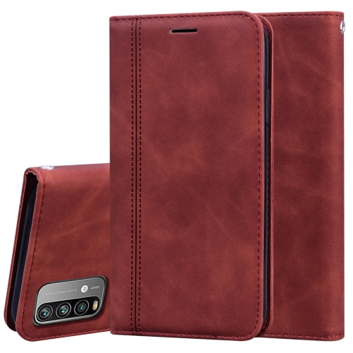

For Xiaomi Poco M3 Frosted Business Magnetic Horizontal Flip PU Leather Case with Holder & Card Slot & Lanyard(Brown)