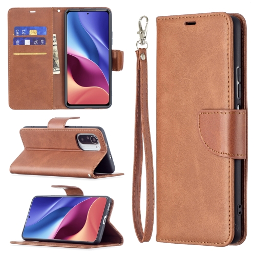 

For Xiaomi Mi 11i / Poco F3 / Redmi K40 Retro Lambskin Texture Pure Color Horizontal Flip PU Leather Case with Holder & Card Slots & Wallet & Lanyard(Brown)