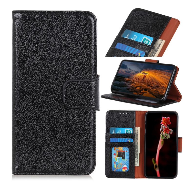 

For OPPO F19 Nappa Texture Horizontal Flip Leather Case with Holder & Card Slots & Wallet(Black)
