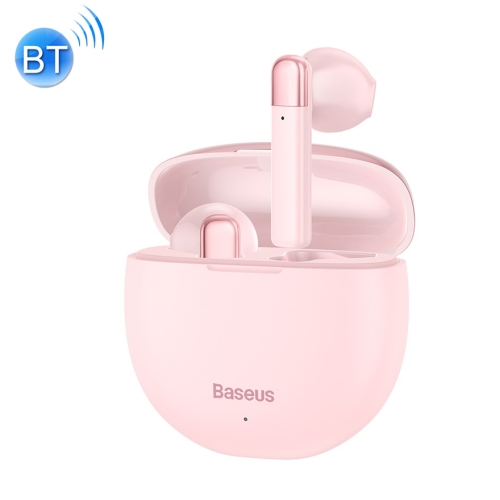 

Baseus Encok W2 True Wireless Earphones with Charging Case, Electroplating Version, Support Anti-lost Positioning APP(Pink)