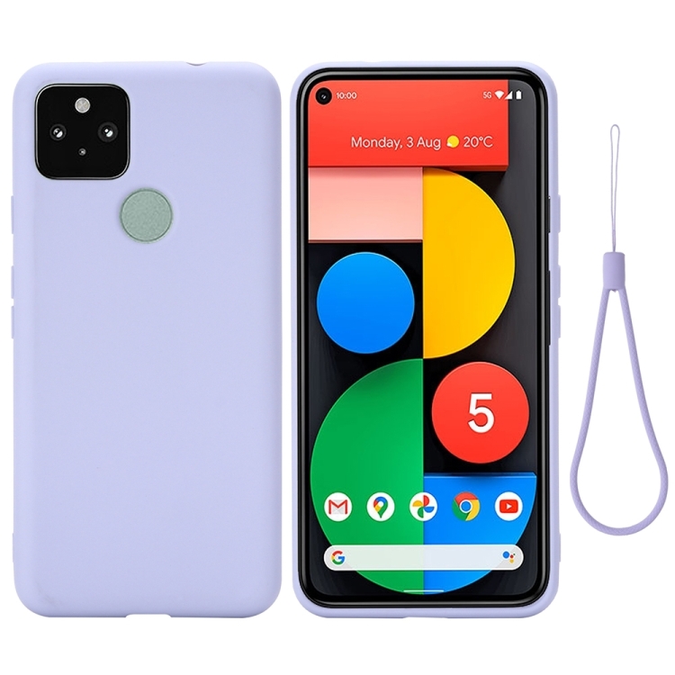 

For Google Pixel 5A Solid Color Liquid Silicone Dropproof Full Coverage Protective Case