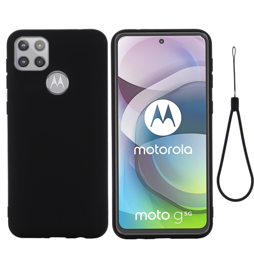 

For Motorola Moto G 5G Solid Color Liquid Silicone Dropproof Full Coverage Protective Case(Black)