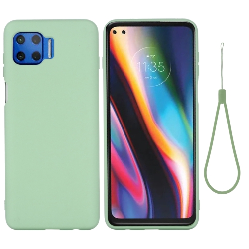 

For Motorola Moto G 5G Plus Solid Color Liquid Silicone Dropproof Full Coverage Protective Case(Green)