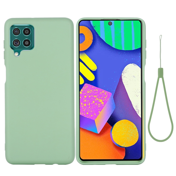 

For Samsung Galaxy F62 / M62 Solid Color Liquid Silicone Dropproof Full Coverage Protective Case(Green)