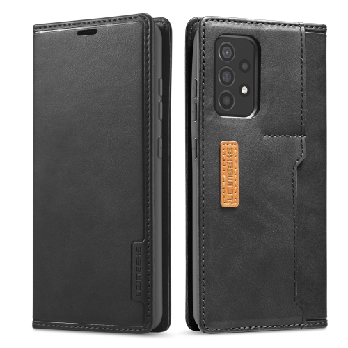 

For Samsung Galaxy A52 5G / 4G LC.IMEEKE LC-001 Series PU + TPU Color Matching Frosted Horizontal Flip Leather Case with Holder & Card Slot(Black)