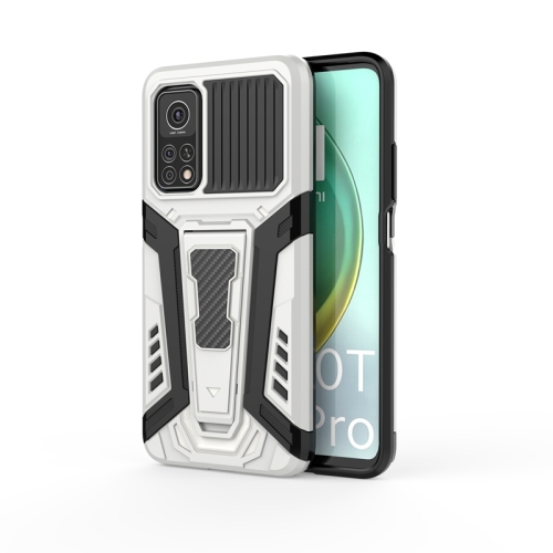 

For Xiaomi Mi 10T 5G / 10T Pro 5G War Chariot Series Armor All-inclusive Shockproof PC + TPU Protective Case with Invisible Holder(White)