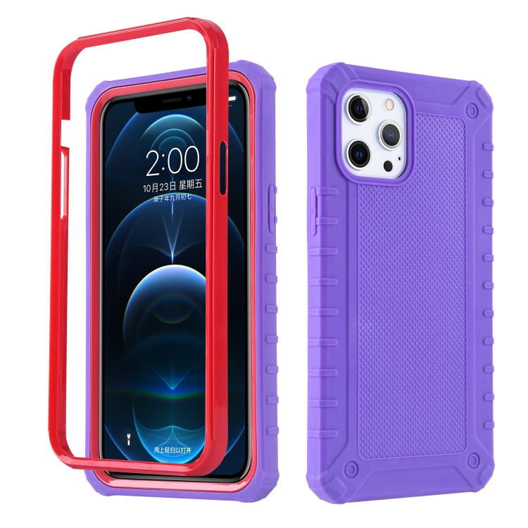 

Diamond Texture 360 Degree All-inclusive Shockproof Skidproof TPU Case For iPhone 12 Pro Max(Purple)
