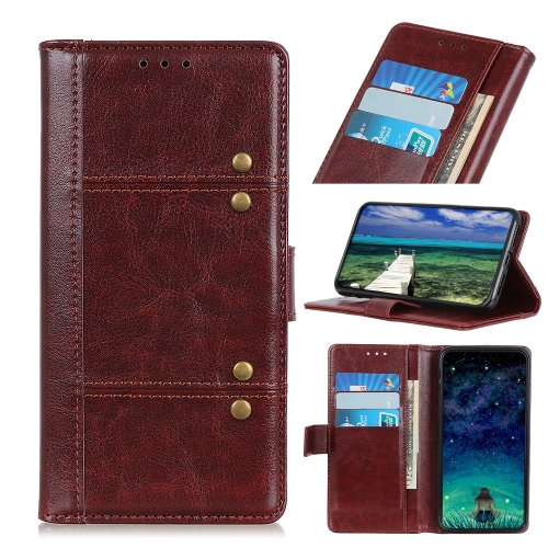 

For OPPO A54 4G Peas Crazy Horse Texture Horizontal Flip Leather Case with Holder & Card Slots & Wallet(Brown)