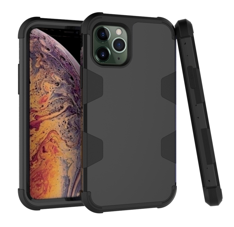 

Contrast Color Silicone + PC Shockproof Case For iPhone 11 Pro(Black)