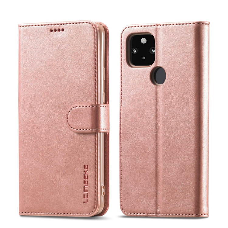 

For OPPO Realme C21 / C20 LC.IMEEKE Calf Texture Horizontal Flip Leather Case, with Holder & Card Slots & Wallet(Rose Gold)