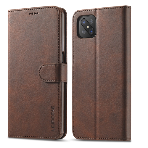 

For OPPO A72 / A73 / A53 5G LC.IMEEKE Calf Texture Horizontal Flip Leather Case, with Holder & Card Slots & Wallet(Brown)