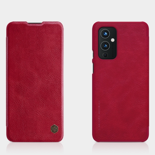 

For OnePlus 9 (IN/CN Version) NILLKIN QIN Series Crazy Horse Texture Horizontal Flip Leather Case with Card Slot(Red)