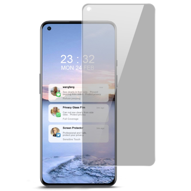 

For OnePlus 9 IMAK HD Anti-spy Tempered Glass Protective Film