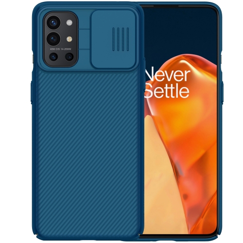 

For OnePlus 9R NILLKIN Black Mirror Series PC Camshield Full Coverage Dust-proof Scratch Resistant Phone Case(Blue)