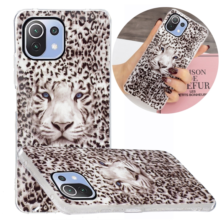

For Xiaomi Mi 11 Lite Luminous TPU Protective Case(Leopard Tiger)