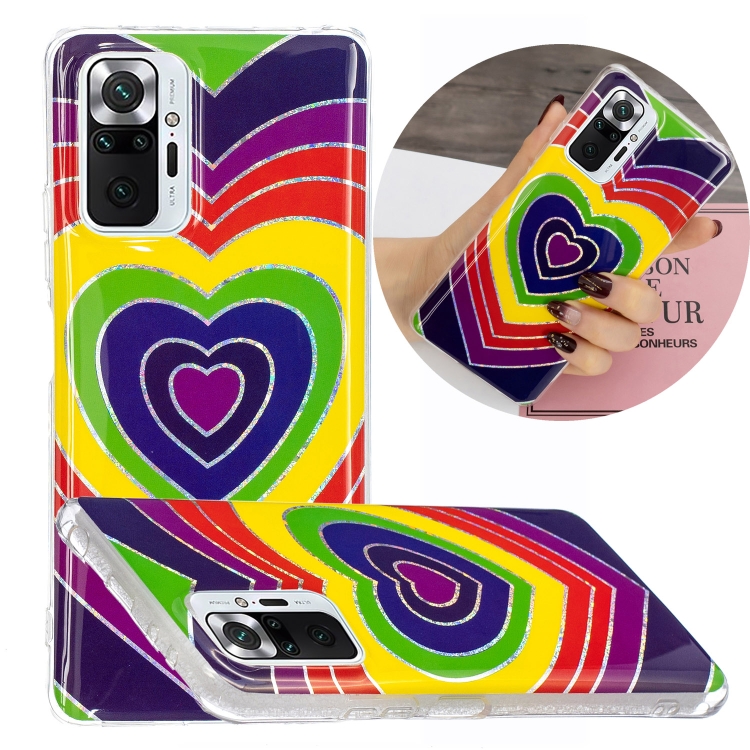 

For Xiaomi Redmi Note 10 Pro Electroplating TPU Protective Case(Love Heart)