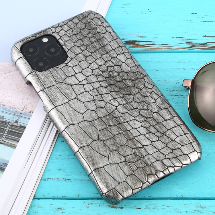 

For iPhone 11 Pro Shockproof Crocodile Texture Protective Case(Silver)
