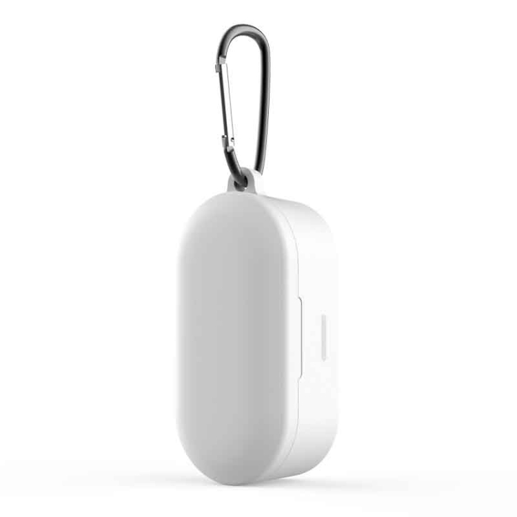 

Pure Color Silicone Earphone Protective Case for QCY T1S / QS2, with Hanging Buckle(Arctic White)