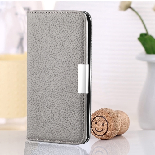 

For Samsung Galaxy A72 5G / 4G Litchi Texture Horizontal Flip Leather Case with Holder & Card Slots(Grey)