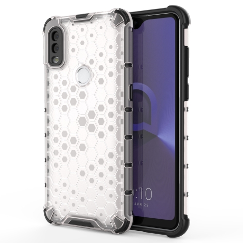 

For Alcatel 1V (2020) Shockproof Honeycomb PC + TPU Case(White)