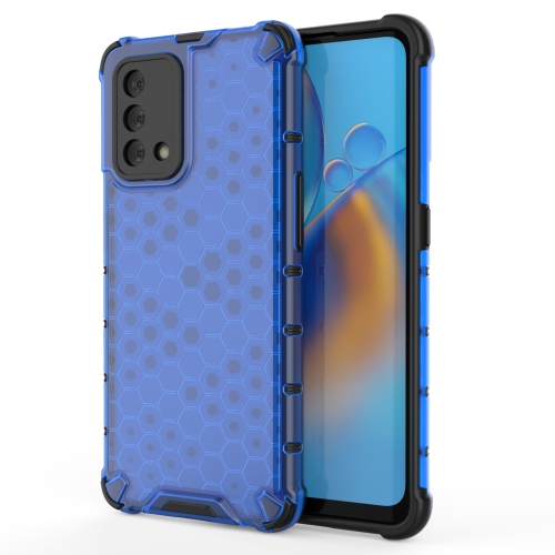 

For OPPO A74 4G Shockproof Honeycomb PC + TPU Case(Blue)