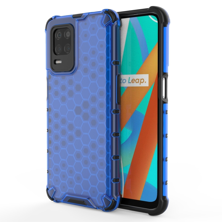 

For OPPO Realme V13 5G Shockproof Honeycomb PC + TPU Case(Blue)