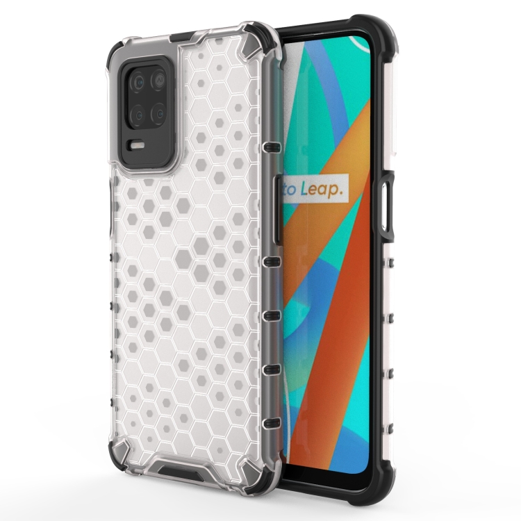 

For OPPO Realme V13 5G Shockproof Honeycomb PC + TPU Case(White)