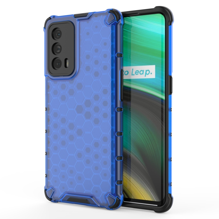 

For OPPO Realme X7 Pro Ultra Shockproof Honeycomb PC + TPU Case(Blue)